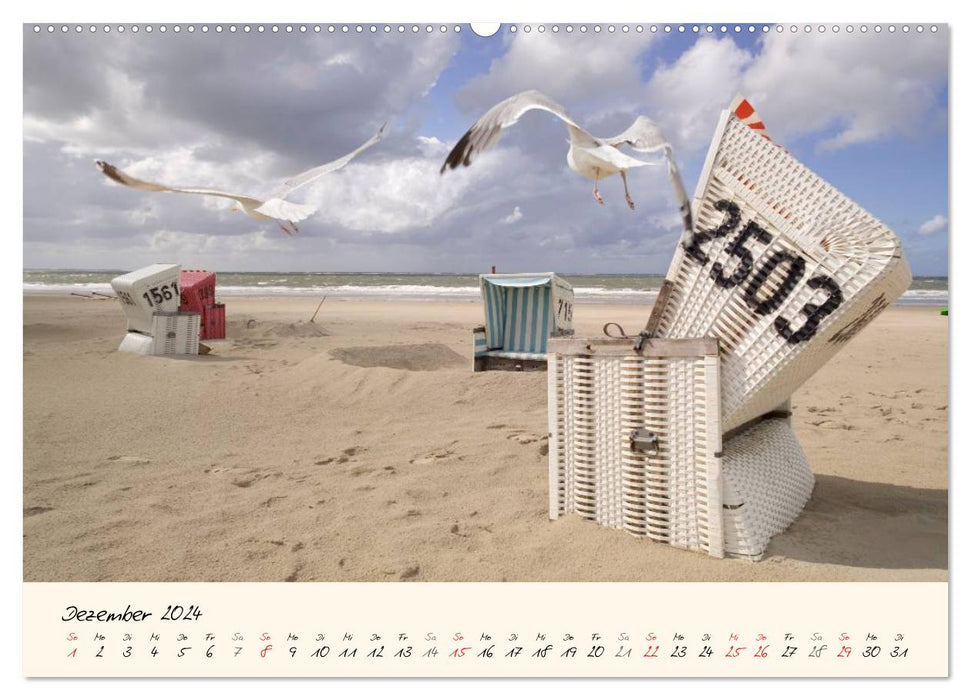 Nordsee – Dünen, Sand, Wasser und Wolken (CALVENDO Wandkalender 2024)