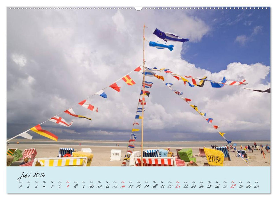 Nordsee – Dünen, Sand, Wasser und Wolken (CALVENDO Wandkalender 2024)