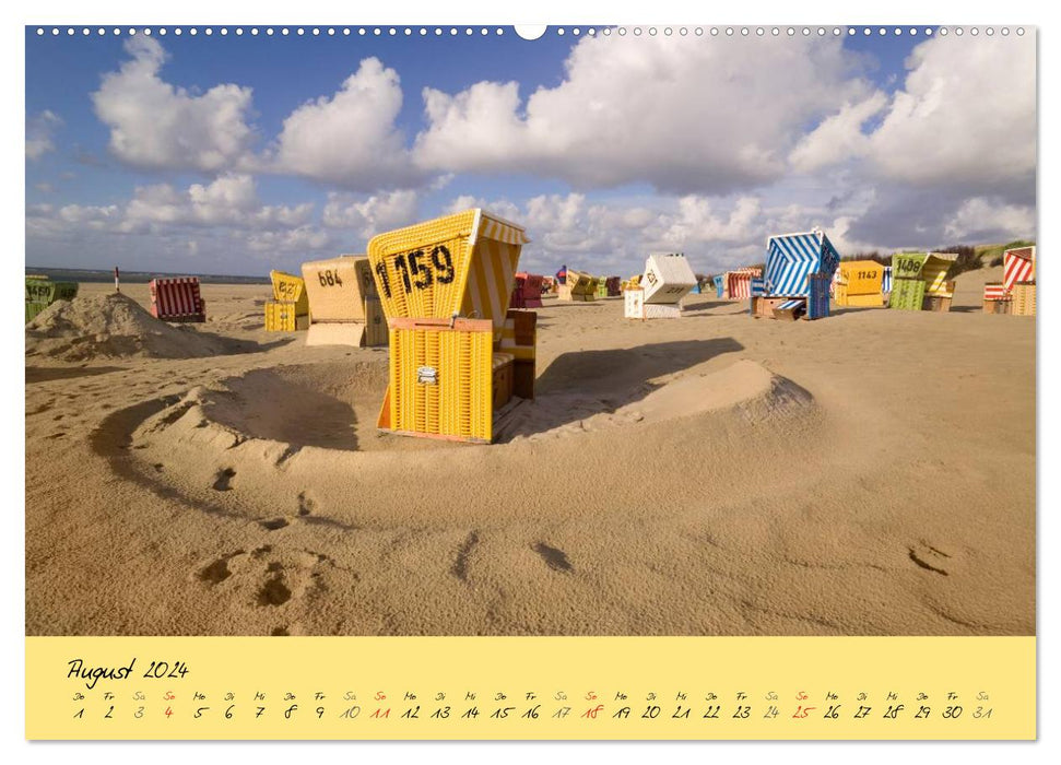 Nordsee – Dünen, Sand, Wasser und Wolken (CALVENDO Wandkalender 2024)