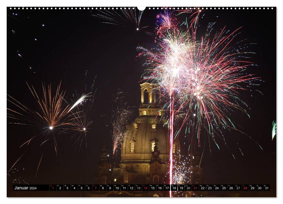 Dresden Die Perle an der Elbe (CALVENDO Premium Wandkalender 2024)