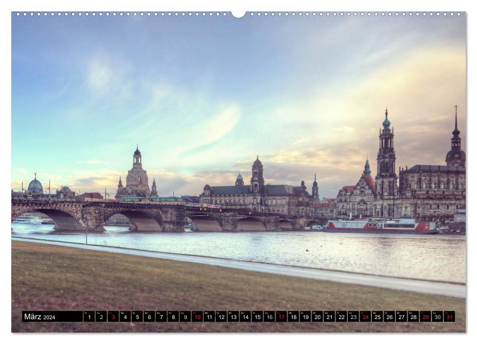 Dresden Die Perle an der Elbe (CALVENDO Wandkalender 2024)