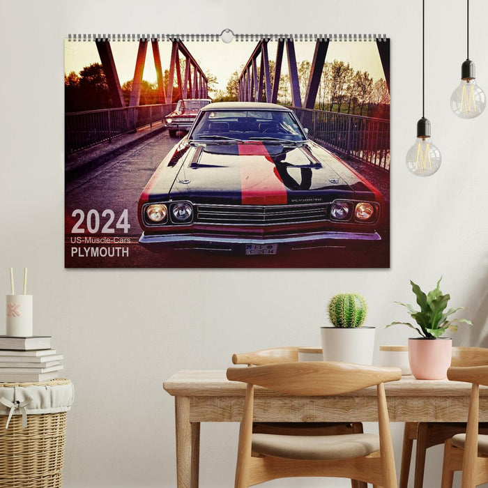 US-Muscle-Cars - Plymouth (CALVENDO Wandkalender 2024)