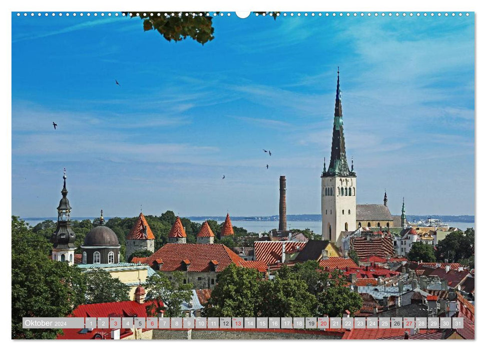 La vieille ville de Tallinn (calendrier mural CALVENDO 2024) 