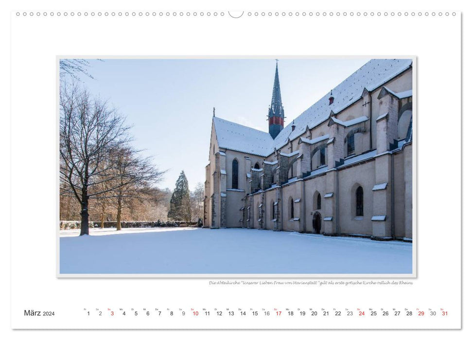 Emotionale Momente: Abtei Marienstatt im Westerwald (CALVENDO Wandkalender 2024)