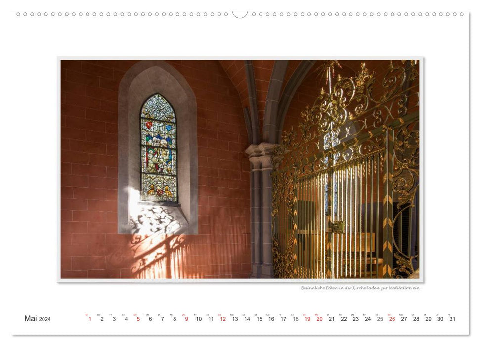 Moments d'émotion : Abbaye de Marienstatt dans le Westerwald (calendrier mural CALVENDO 2024) 