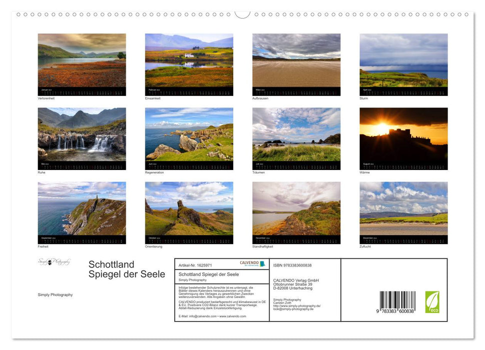 Schottland - Spiegel der Seele (CALVENDO Premium Wandkalender 2024)
