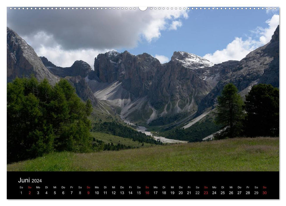 Die Dolomiten – Wanderparadies in Südtirol (CALVENDO Wandkalender 2024)