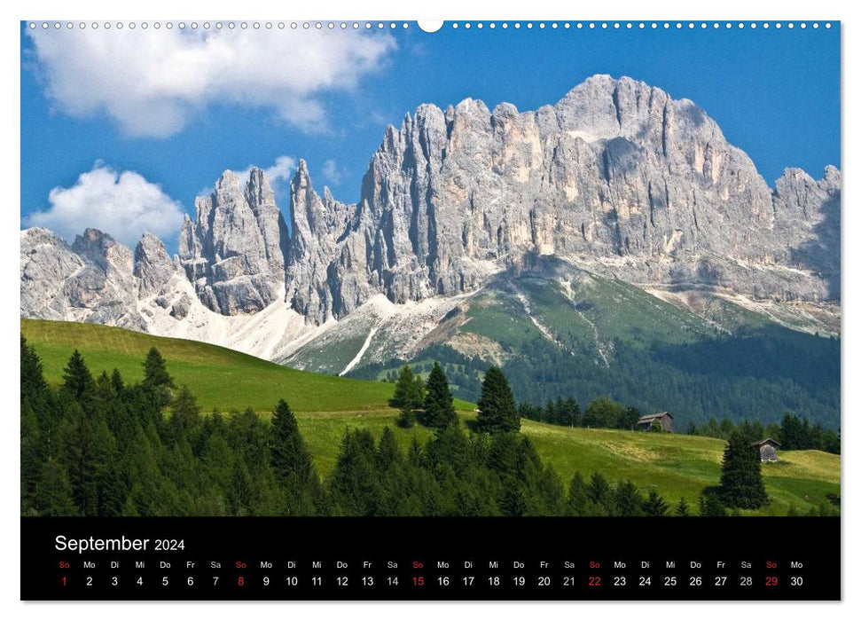 Les Dolomites – paradis de la randonnée dans le Tyrol du Sud (calendrier mural CALVENDO 2024) 