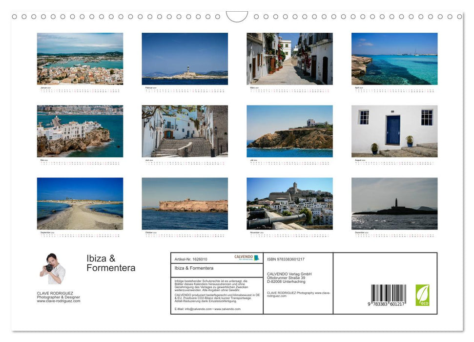 Ibiza &amp; Formentera (Calendrier mural CALVENDO 2024) 
