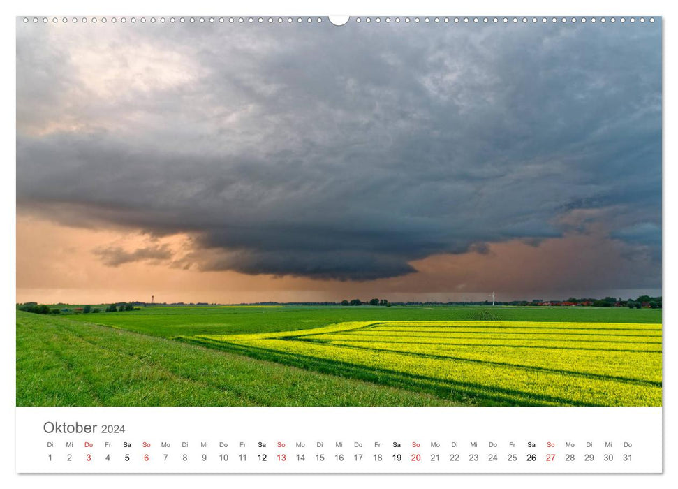 Ostfriesland, das Spiel mit dem Wetter (CALVENDO Wandkalender 2024)