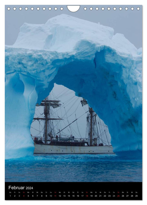 Rêves de voile en Antarctique (calendrier mural CALVENDO 2024) 