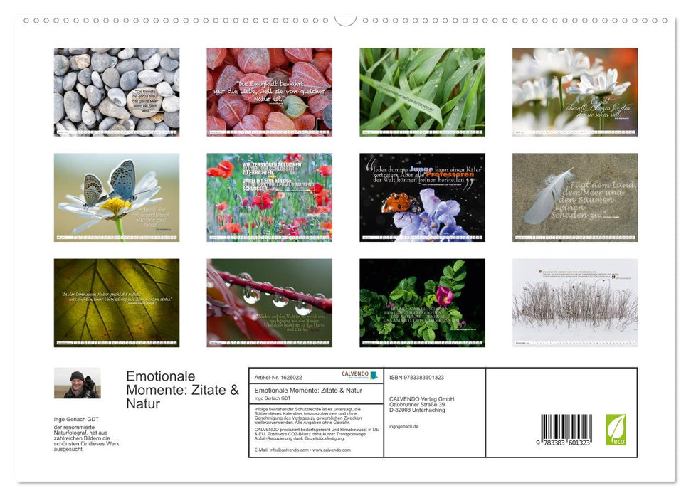 Emotionale Momente: Zitate & Natur (CALVENDO Premium Wandkalender 2024)