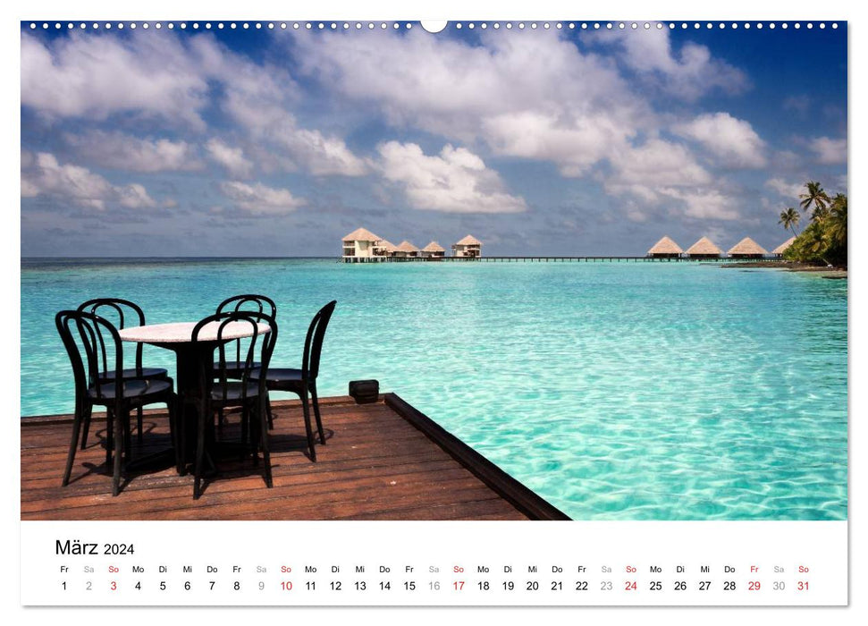 Maldives – Paradis dans l'océan Indien III (Calvendo Premium Wall Calendar 2024) 