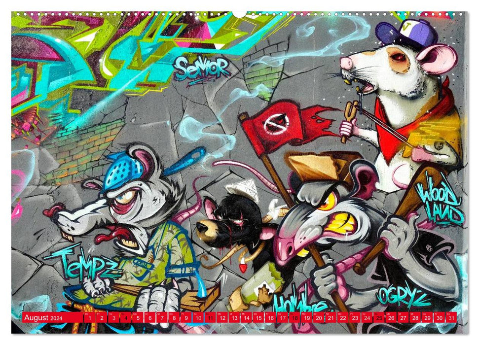 Graffiti ist Kult (CALVENDO Wandkalender 2024)
