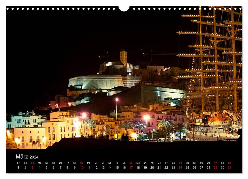 Ibiza by night (CALVENDO Wandkalender 2024)