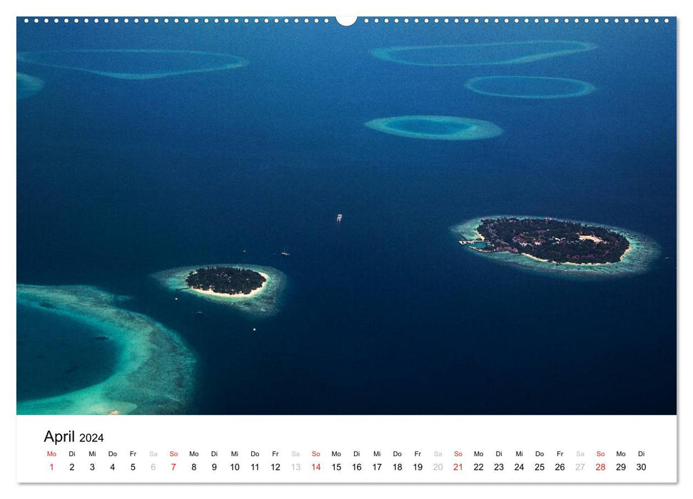 Malediven - Das Paradies im Indischen Ozean I (CALVENDO Premium Wandkalender 2024)