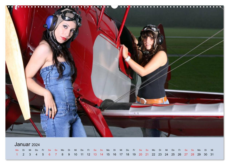 Aircraft Girls 2024 (CALVENDO Premium Wandkalender 2024)