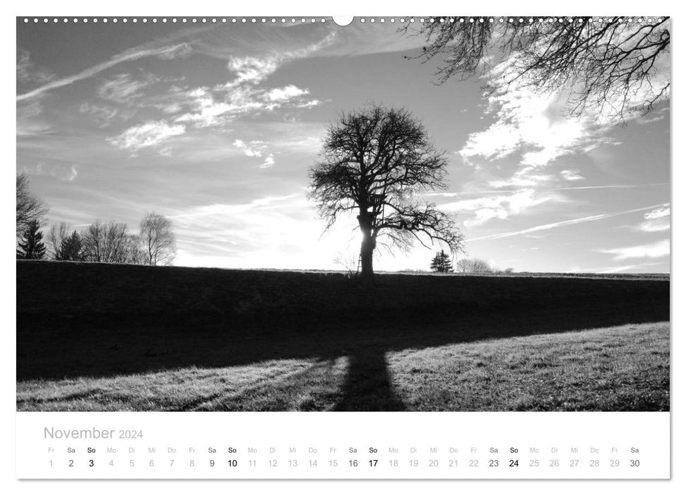 Jura souabe noir et blanc (Calvendo Premium Wall Calendar 2024) 