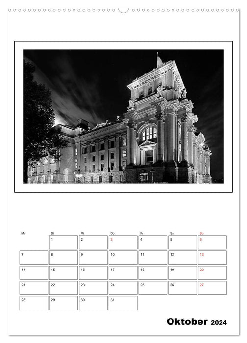 Berlin black & white (CALVENDO Premium Wandkalender 2024)