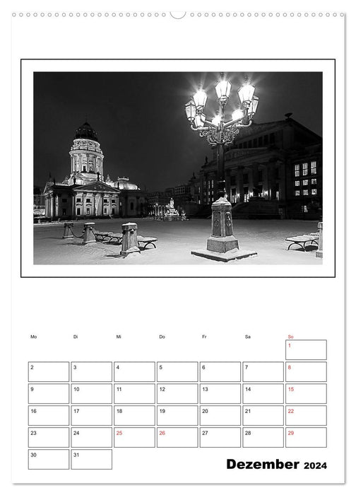 Berlin black & white (CALVENDO Premium Wandkalender 2024)