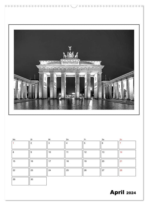 Berlin noir et blanc (Calvendo Premium Wall Calendar 2024) 