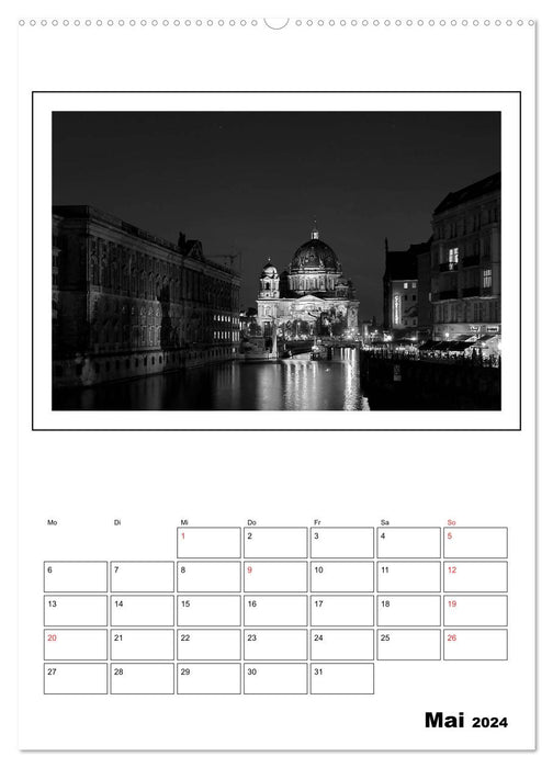 Berlin black & white (CALVENDO Premium Wandkalender 2024)