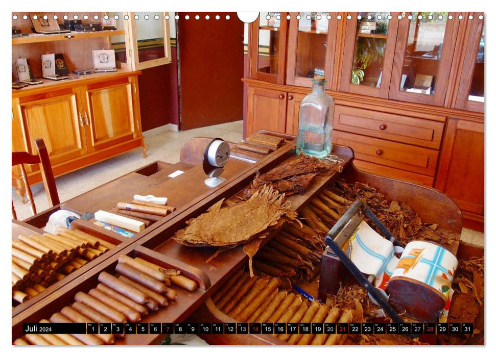 Cigares - fabricants de La Palma (calendrier mural CALVENDO 2024) 
