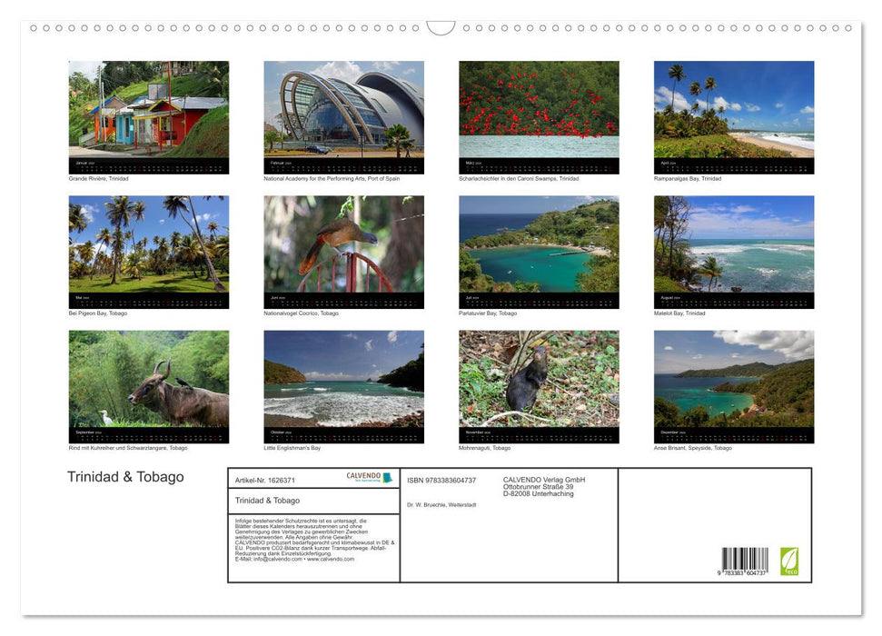 Trinidad & Tobago (CALVENDO Wandkalender 2024)