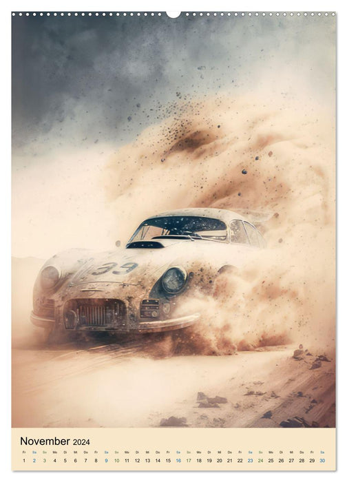 Autorennen durch die Wüste (CALVENDO Wandkalender 2024)