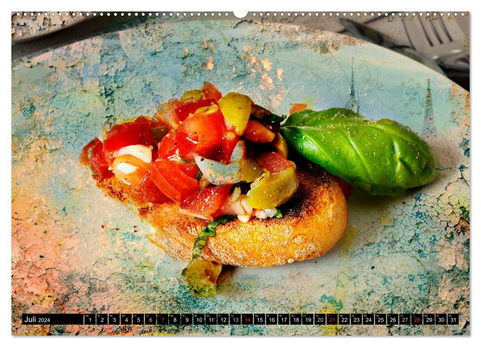 Cuisine italienne – Design vintage (calendrier mural CALVENDO Premium 2024) 