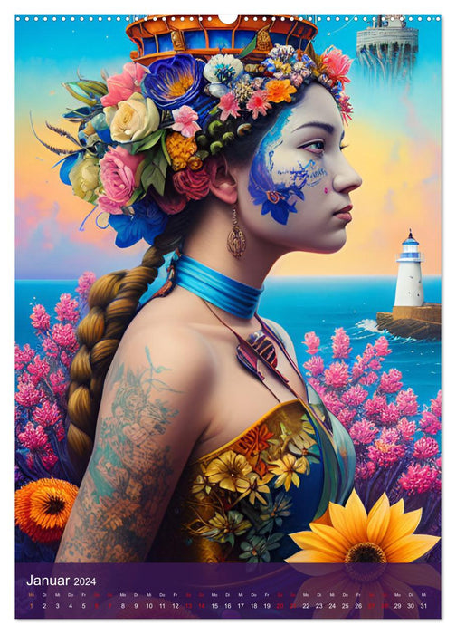 Fotokunst mit KI - Surrealismus (CALVENDO Premium Wandkalender 2024)