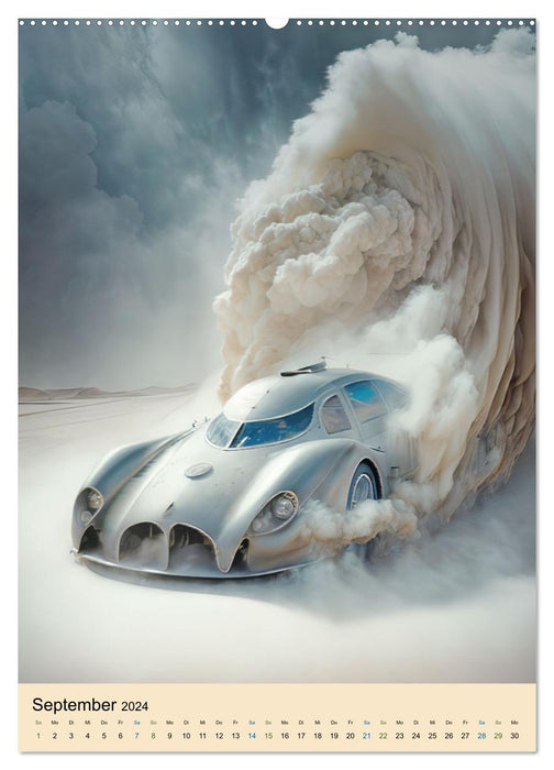 Autorennen durch die Wüste (CALVENDO Premium Wandkalender 2024)