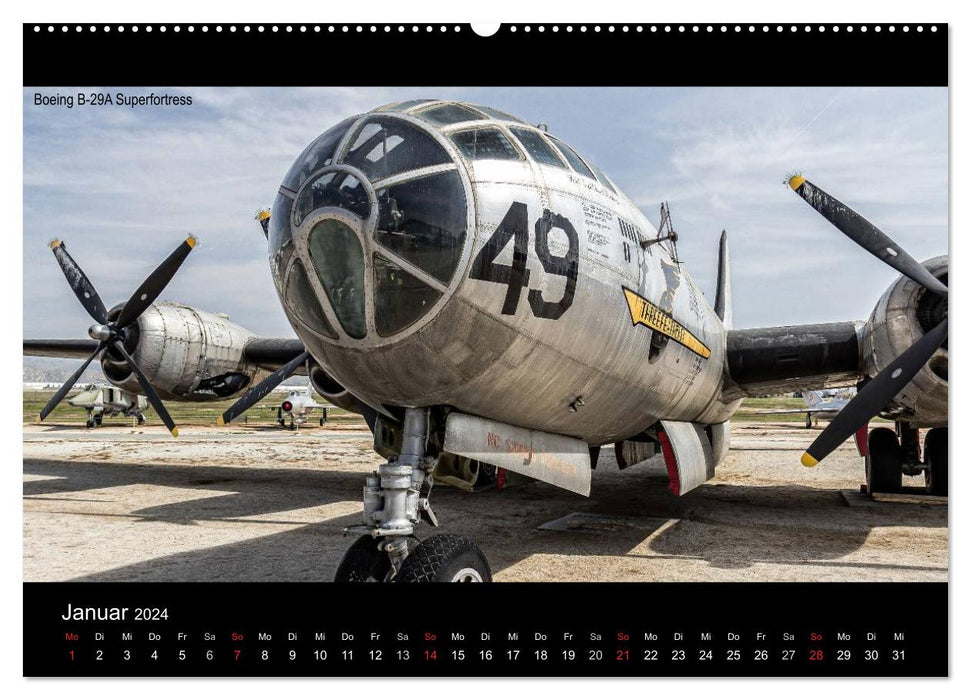 Aviateurs historiques (calendrier mural CALVENDO 2024) 