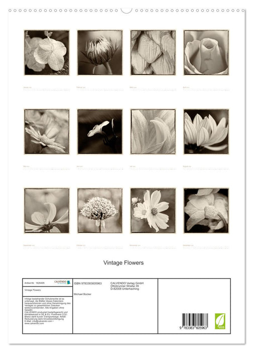 Vintage-Flowers (CALVENDO Premium Wandkalender 2024)