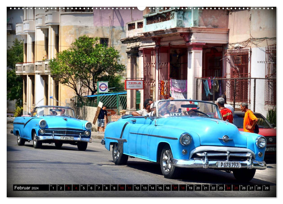 Best of Oldsmobile - Ein Cabrio Klassiker in Kuba (CALVENDO Premium Wandkalender 2024)