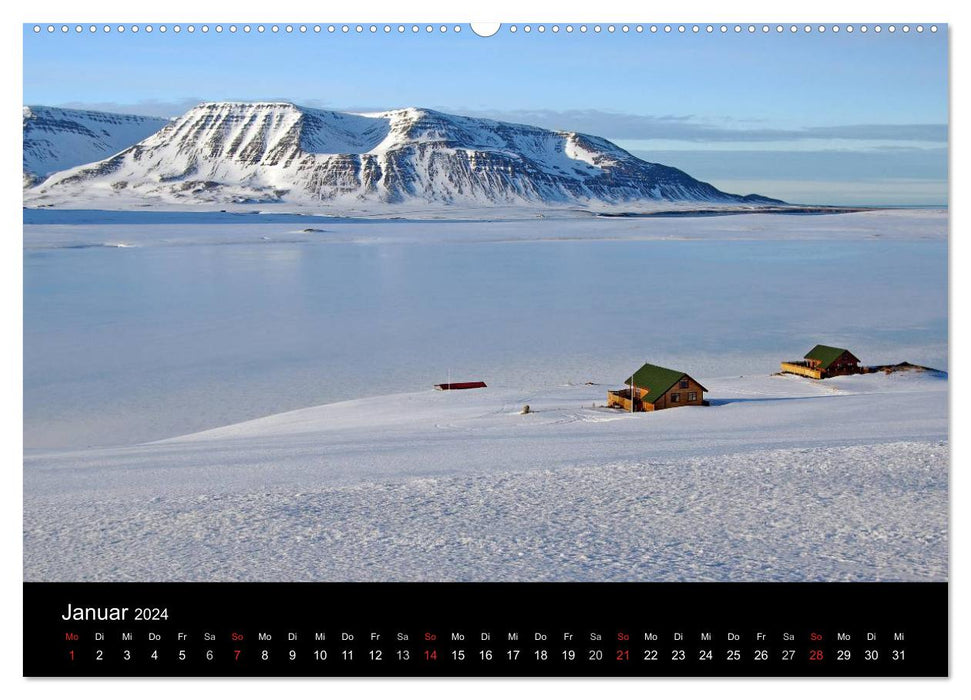 Island und die Färöer (CALVENDO Premium Wandkalender 2024)