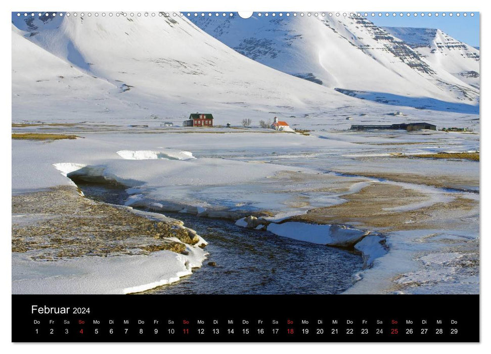 Island und die Färöer (CALVENDO Premium Wandkalender 2024)