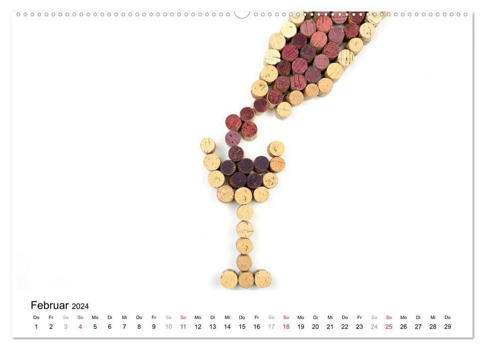 Korken kreativ arrangiert (CALVENDO Premium Wandkalender 2024)