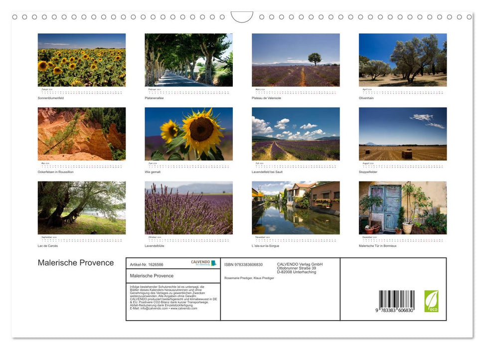 Malerische Provence (CALVENDO Wandkalender 2024)