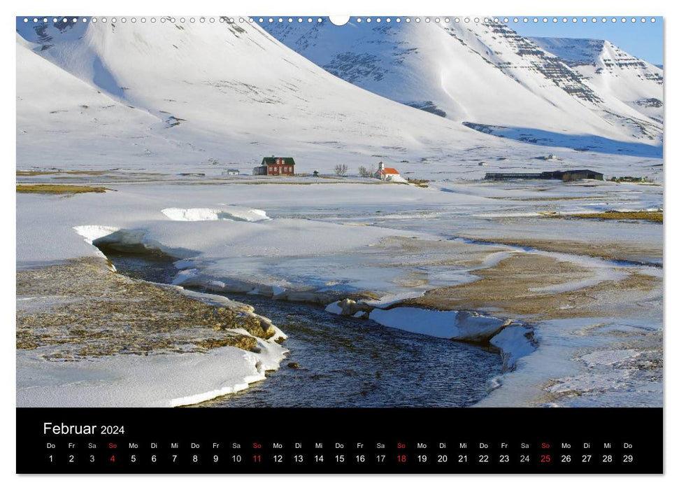 Island und die Färöer (CALVENDO Wandkalender 2024)