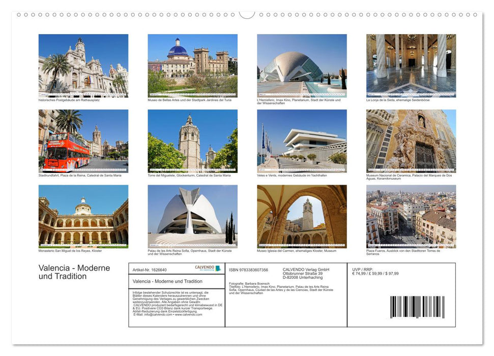 Valencia (CALVENDO Premium Wandkalender 2024)