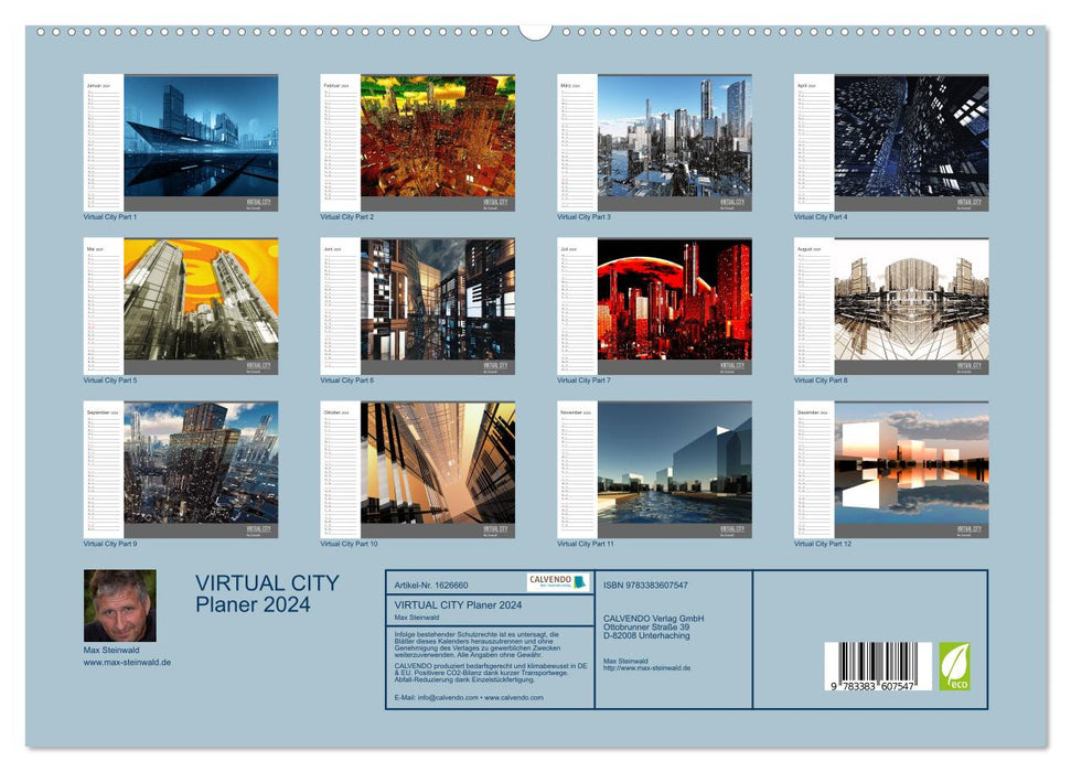 VIRTUAL CITY PLANER 2024 (CALVENDO Premium Wandkalender 2024)