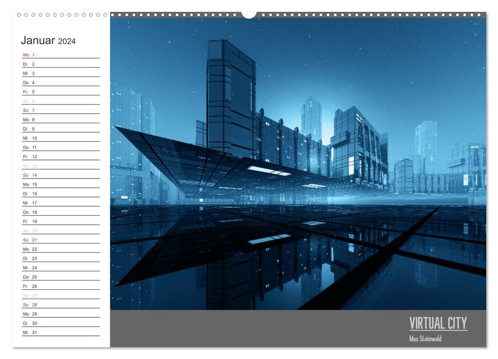 VIRTUAL CITY PLANER 2024 (CALVENDO Premium Wandkalender 2024)