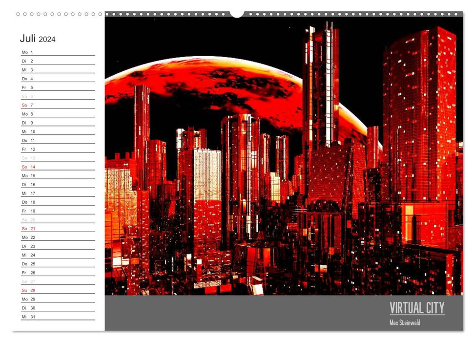 VIRTUAL CITY PLANER 2024 (CALVENDO Premium Wandkalender 2024)