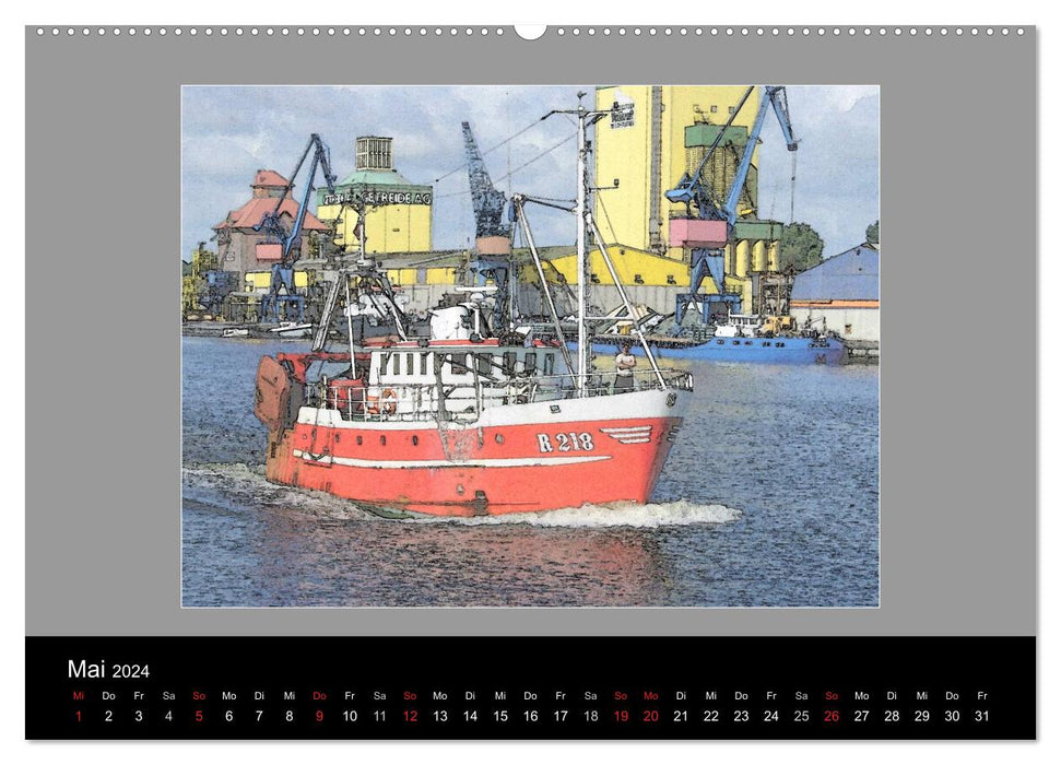 Am Nord- Ostsee-Kanal (CALVENDO Premium Wandkalender 2024)
