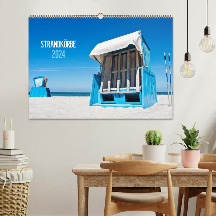 Strandkörbe 2024 (CALVENDO Wandkalender 2024)