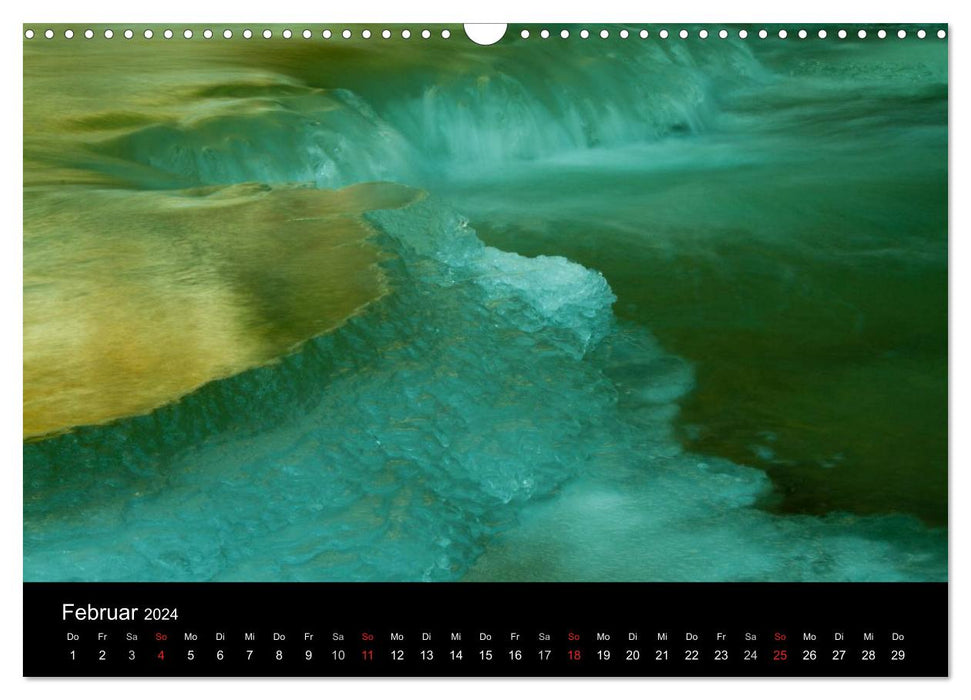 Geheimnisvolle Bäche und Flüsse (CALVENDO Wandkalender 2024)