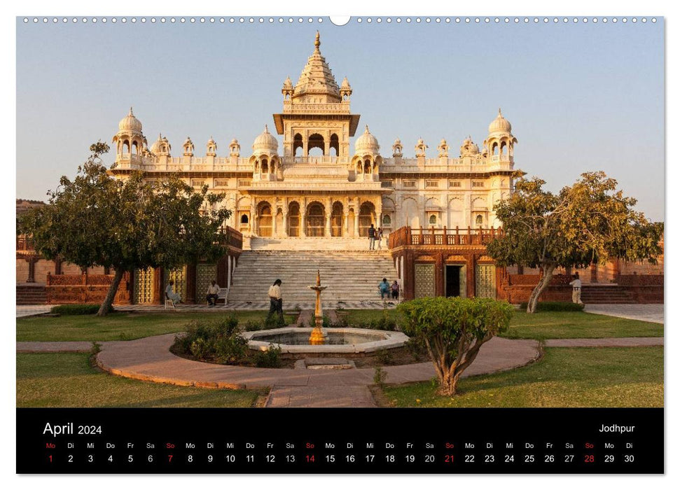 India, from the Taj Mahal to the Thar Desert (CALVENDO wall calendar 2024) 
