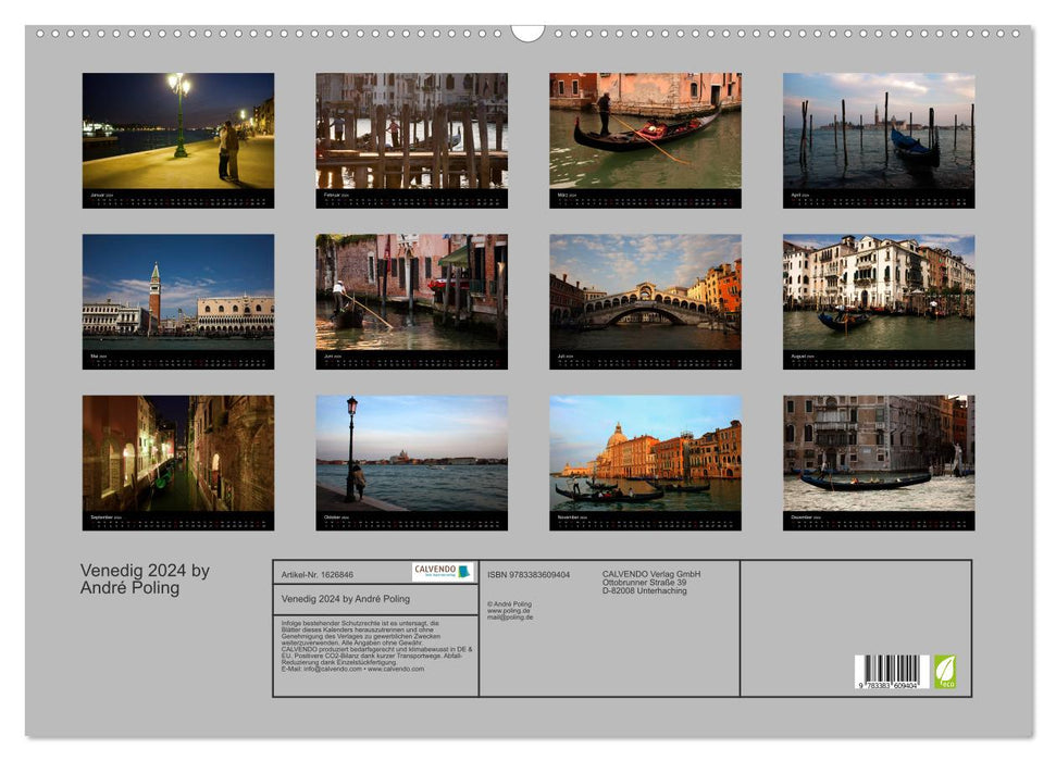 Venedig by André Poling (CALVENDO Wandkalender 2024)
