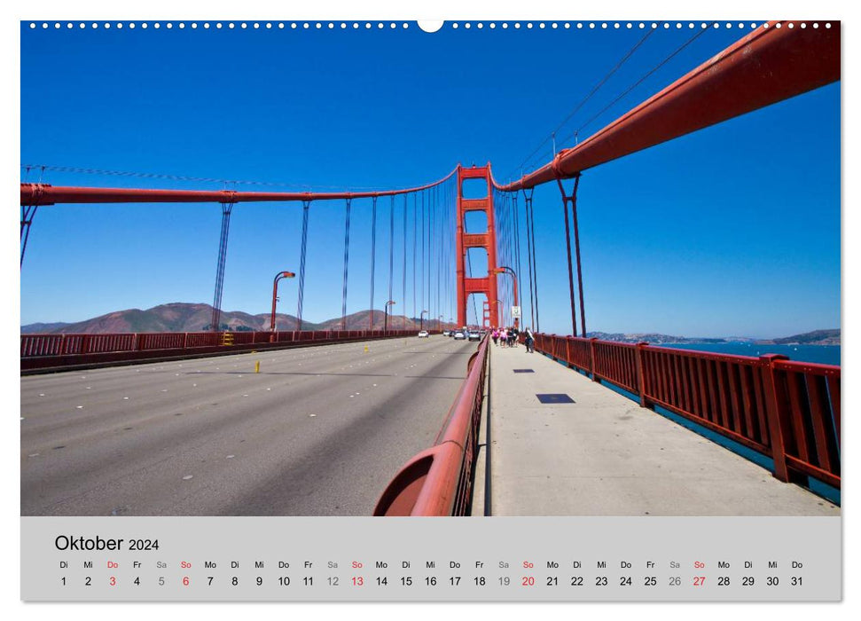 GOLDEN GATE BRIDGE Fascination San Francisco (CALVENDO Premium Wall Calendar 2024) 